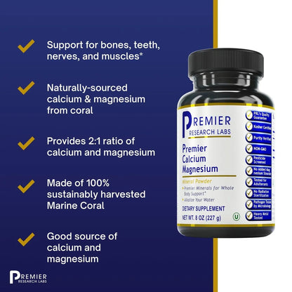Calcium Magnesium, Premier (8 oz Powder)